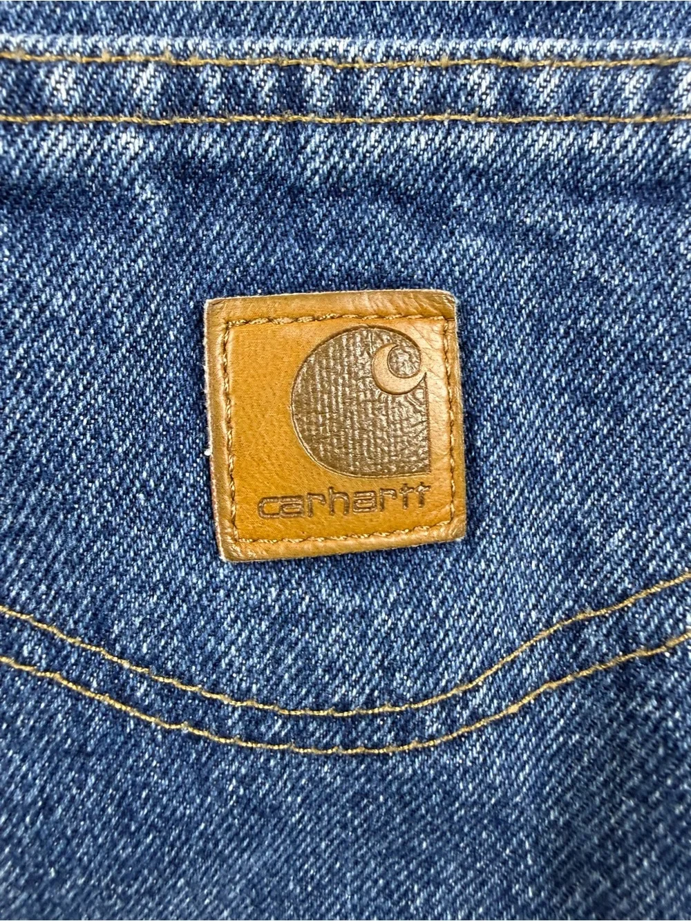 Carhartt Relaxed Fit Jeans Men’s 40x32 Blue Denim Straight Leg Work Pants